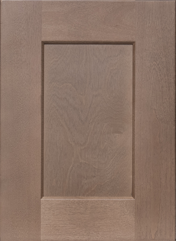 Global Karamel shaker-style cabinet door with warm caramel wood finish and recessed center panel