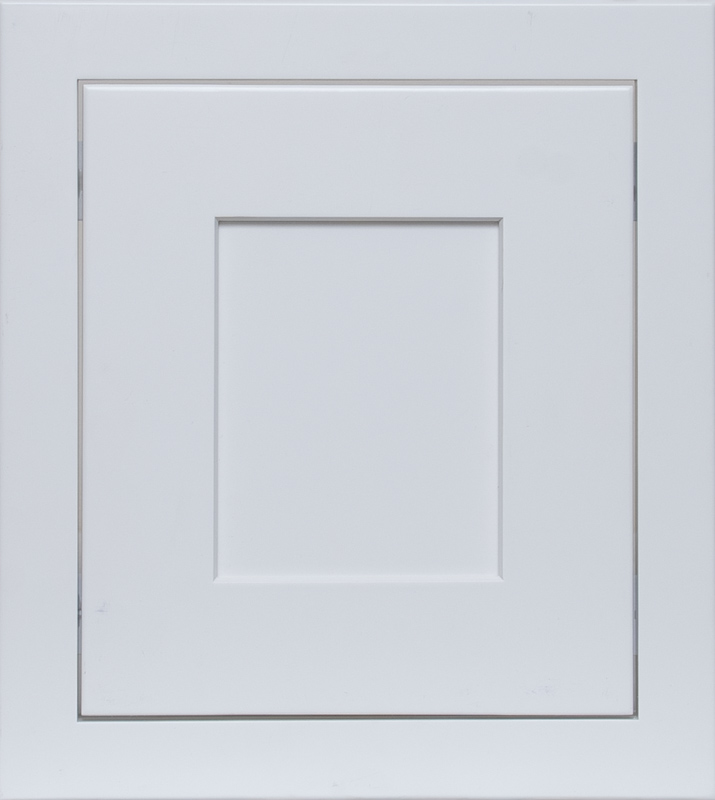 Global Inset White inset-style cabinet door with clean white finish and recessed center panel